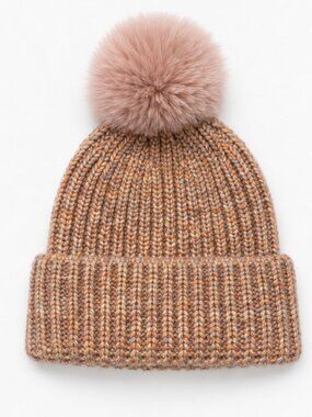 EUC Norla Canada Alpaca Wool Blend Knit Pom Pom Beanie Made in Canada